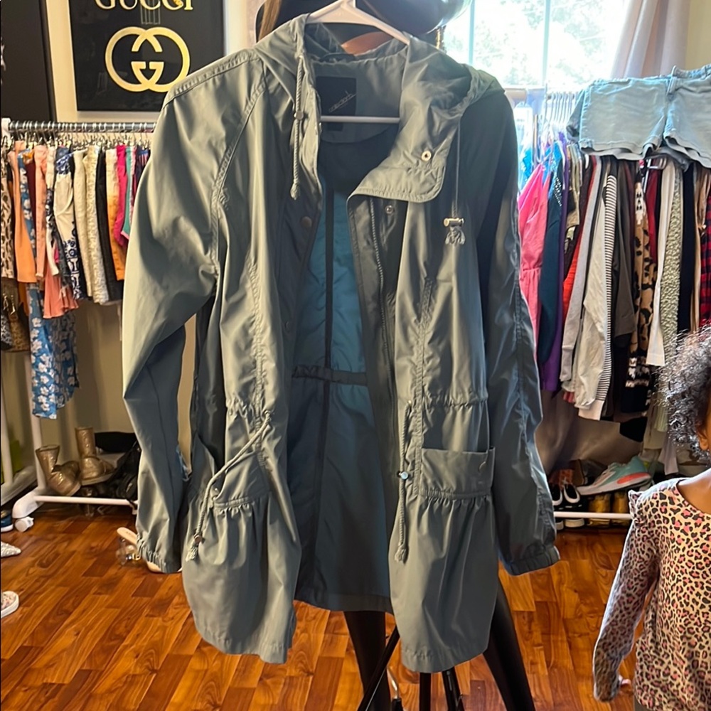 Collection B Gray Utility Jacket with Cinched Waist